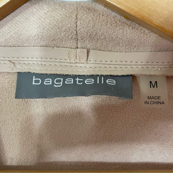 Bagatelle Faux Leather Drape Front Jacket - Women’s Medium - Picture 7 of 9